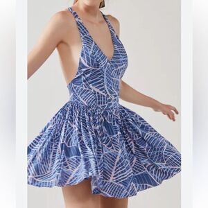 NWT URBAN OUTFITTERS Kimchi Blue Printed Fit + Flare Romper Size L